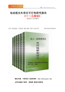 电动观光车项目可行性研究报告