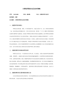 计算机网络安全及应对策略开题报告