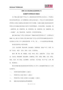 xxx商业街经营管理公司方案建议