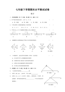 七年级下册数学期末试卷及答案(人教版)