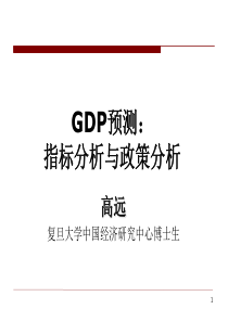 GDP预测：指标分析与政策分析