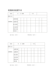 校园保安巡逻日志