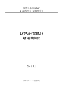 上海市电力公司市区供电公司线路专职行为规范考评表