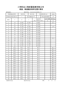 三明科达工程质量检测有限公司(路基路面随机取样位置自动计算表)