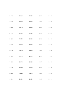 10以内加法练习题1000题-直接打印版