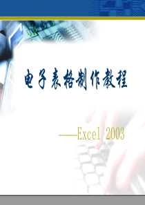 电子表格制作教程Excel2003