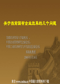 [企业管理]当前国有企业改革的几个问题(PPT 58页)