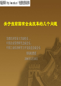 [企业管理]当前国有企业改革的几个问题(PPT58页)