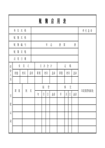 账簿启用表