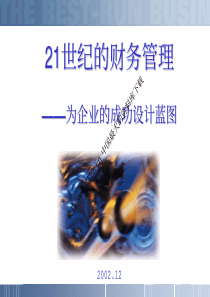 [财务管理]21世纪的财务管理-为企业的成功设计蓝图(PDF 31页)