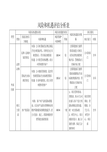 风险与机遇识别表