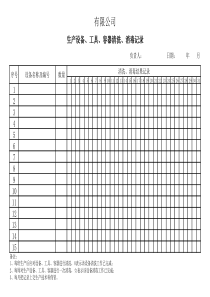 生产设备清洗消毒记录表