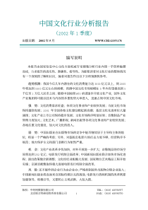 中国文化行业分析报告（PDF 30页）