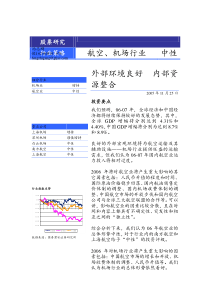 航空、机场行业06年策略报告（DOC 15页）