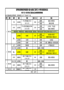 出差行程安排表