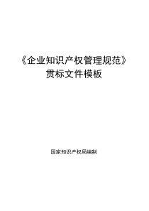 《企业知识产权管理规范》贯标模板