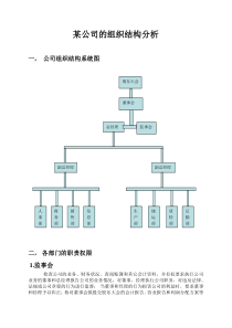 管理学公司的组织结构分析