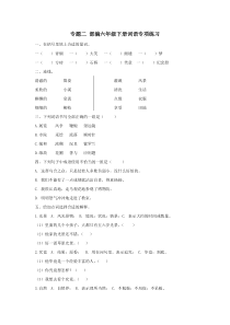 2020统编-部编版六年级下册语文：期末复习词语专项