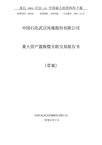 重大资产置换相关交易报告--以石化行业为例（PDF 147页）