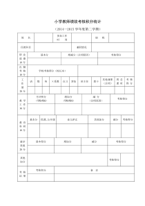 教师绩效考核积分表