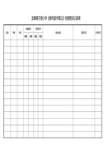 教师读书笔记检查记录表