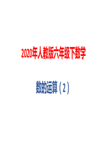 2020年人教版六年级下学期数学：数的运算(2)