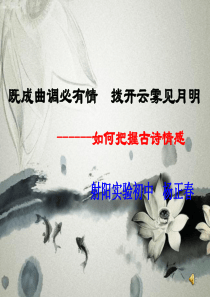 中考复习——如何把握古诗情感ppt1