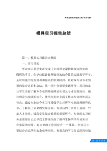 模具实习报告总结