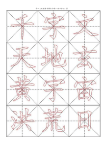 米字格A4版-千字文毛笔楷书描红字帖—84页