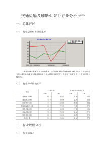 交通运输及辅助业(SI)行业分析报告