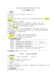 人教版七年级下历史知识点归纳总结(新教材)