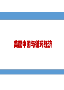 (精品课件)美丽中国与循环经济PPT演示文档教学提纲