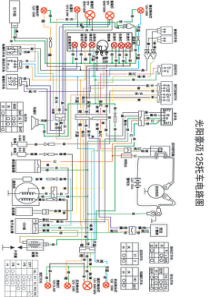 光阳豪迈125摩托车电路图