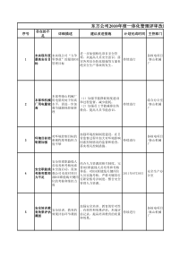 东方公司XXXX年度一体化管理评审改进措施执行情况(安全管理体系)