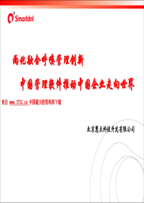 两化融合呼唤管理创新--中国管理软件推动中国企业走向世界（PPT 19页）(1)