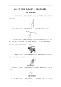 2020年中考物理一轮考点练习15《画力的示意图》(附答案解析)