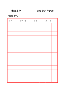 专用教室(功能室)固定资产登记表