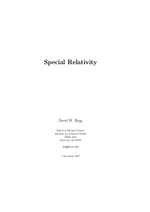 Special Relativity (Princeton University )