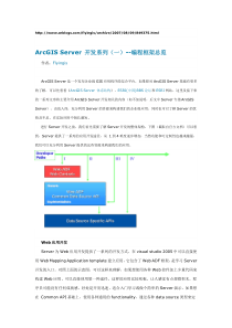 ArcGIS Server 开发系列--编程框架