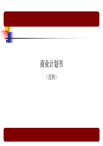 某企业商业计划书(范例)ppt
