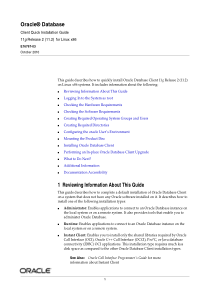 Oracle Database Client Quick Installation Guide fo