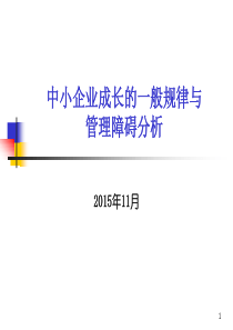 中小企业成长与管理障碍分析