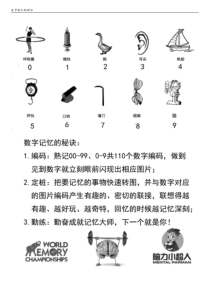 最强大脑数字编码经典打印版