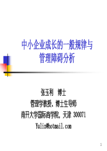 中小企业成长的一般规律与管理障碍分析