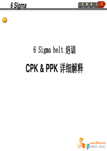 6Sigma培训-CPK&PPK-详细解释