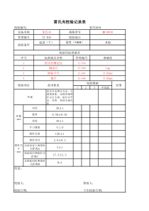 铁路公路试验仪器自校表格 自动计算表格