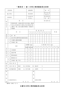 土建、装饰装修分部分项工程验收记录表大全