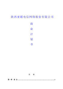 某电信网络股份有限公司商业计划书(doc 79页)-精品