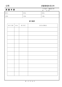 QM-01 质量手册A