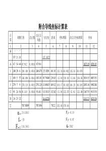 EXCEL附合导线计算表